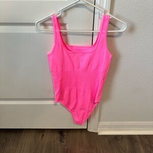 Hot Pink Cotton Body Suit Size Medium | Never Worn